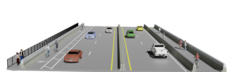 A rendering of the final layout of the Grays Ferry Avenue Bridge. (PennDOT)