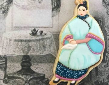 Jasmine Cho's cookie portrait of Afong Moy, who is often cited as the first Chinese woman to step foot in the United States. Beginning in the 1830s, Moy was put on display before crowds as a curiosity. (Jasmine Cho)