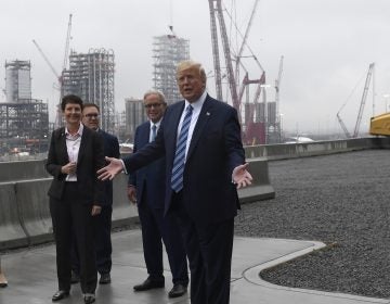 President Donald Trump speaks while on a tour of Shell's soon-to-be completed Pennsylvania Petrochemicals Complex in Beaver County, Pa. on Tuesday. (Susan Walsh/AP Photo)