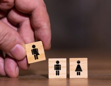 Concept image of three genders, male and female, undetermined sex