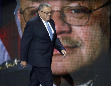 Former Philadelphia Police Commissioner Charles Ramsey walks across the stage to speak during the third day of the Democratic National Convention in Philadelphia , Wednesday, July 27, 2016. (AP Photo/J. Scott Applewhite)