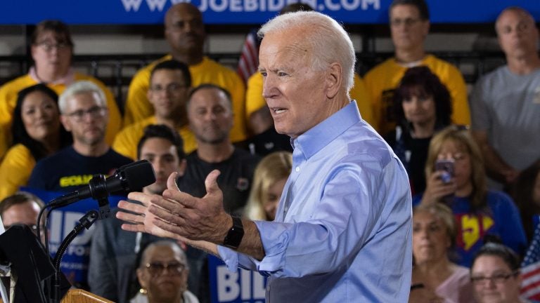 Former Vice President Joe Biden has heavily courted union votes, but a powerful labor union in his campaign's home base of Philadelphia, crucial in a general election, is feeling snubbed. (SAUL LOEB/AFP/Getty Images)