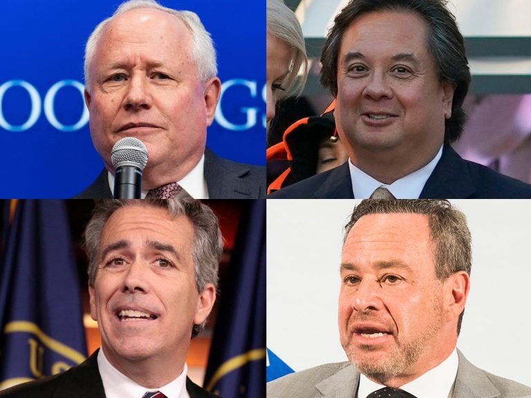 Trump critics (clockwise from top left) Bill Kristol, George Conway, David Frum, and Joe Walsh. (AP Photos)