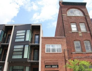 New houses abut old in Northern Liberties, one of the city's fastest gentrifying areas. (Emma Lee/WHYY)