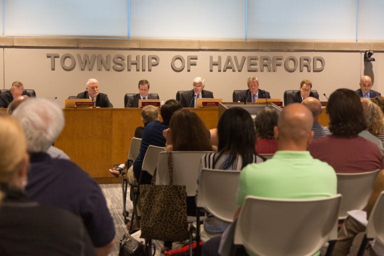 The Haverford Board of Commissioners met for the first time since Bon Air volunteer firefighter company was shut down on Wednesday September 4th because a member had sought membership with the Proud Boys. The actions by the township have residents split. The township announced that the fire house will be reopened. (Emily Cohen for WHYY)