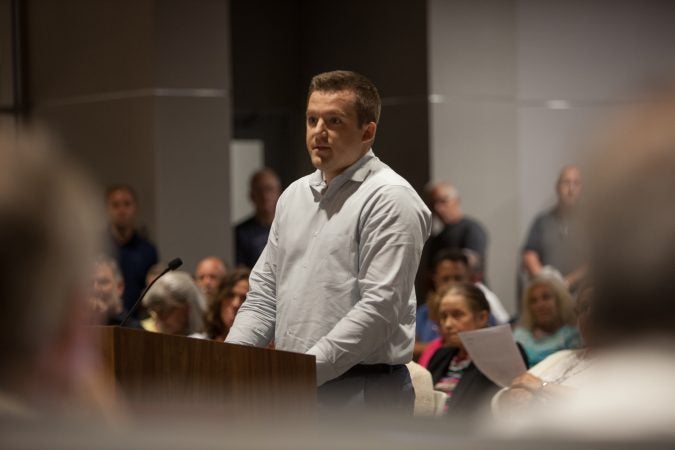 Eric Horst, of Manoa, gathered over 500 signatures for a statement in support of the township. (Emily Cohen for WHYY)