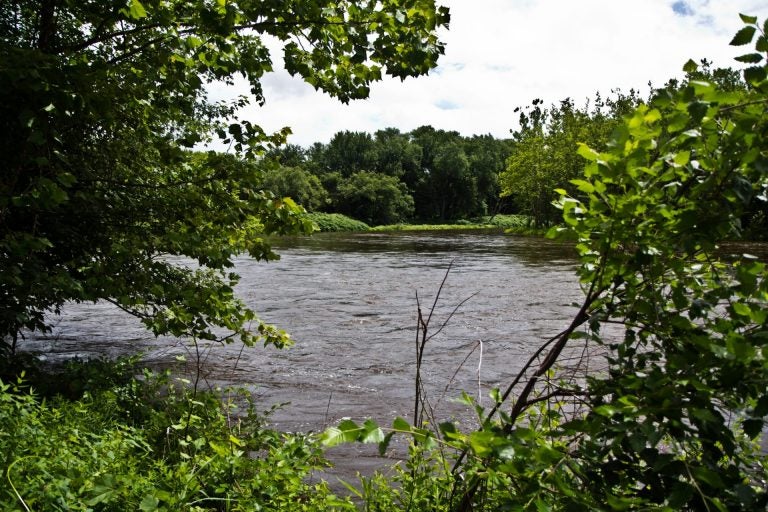 A view of the Delaware River.