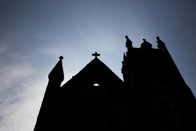 After experiencing a fire five days ago, the stucture of the Greater Bible Way Church is visibly damaged on Sept. 1, 2019. (Rachel Wisniewski for WHYY)