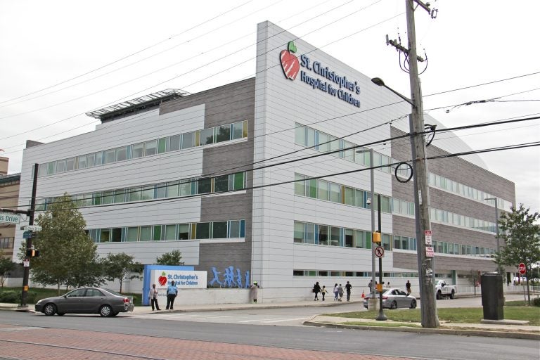 St. Christopher's Hospital for Children is shown from across the street on an overcast day.