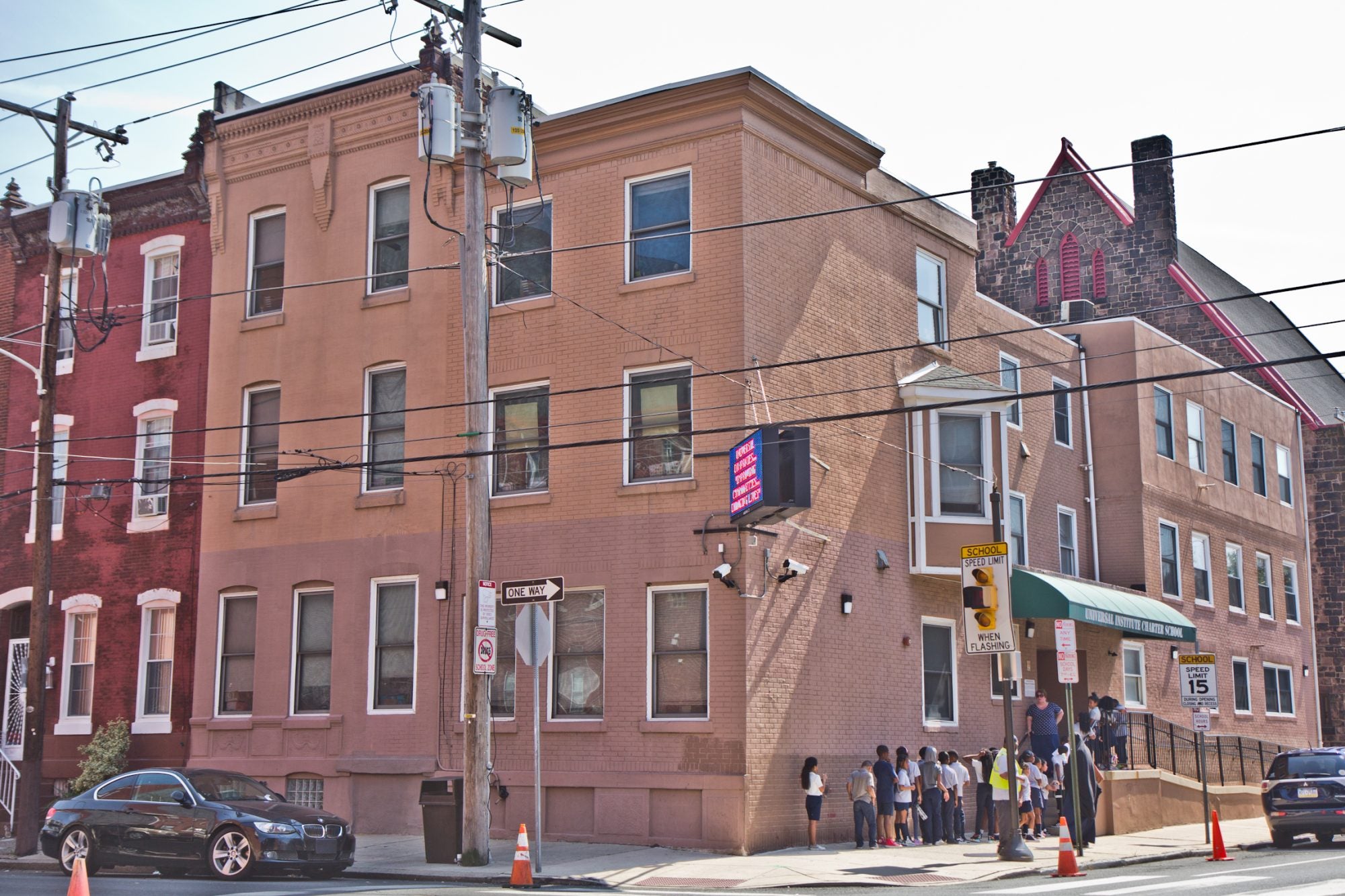 801 S. 15th Street is where the Attucks Hotel once stood. The address is now home to the Universal Institute Charter School. (Kimberly Paynter/WHYY)