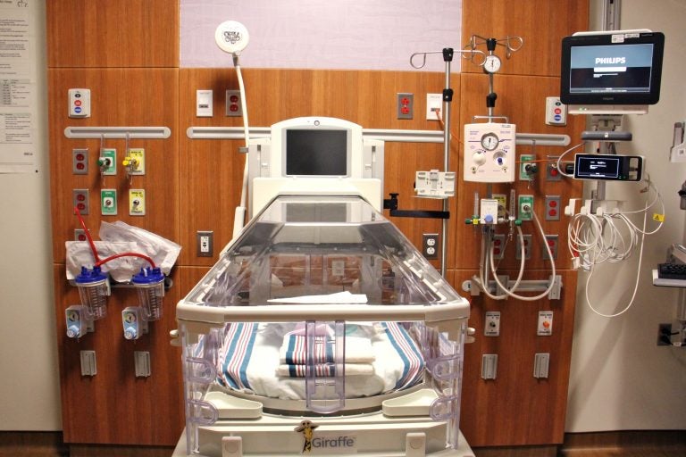 Newborn station in a hospital