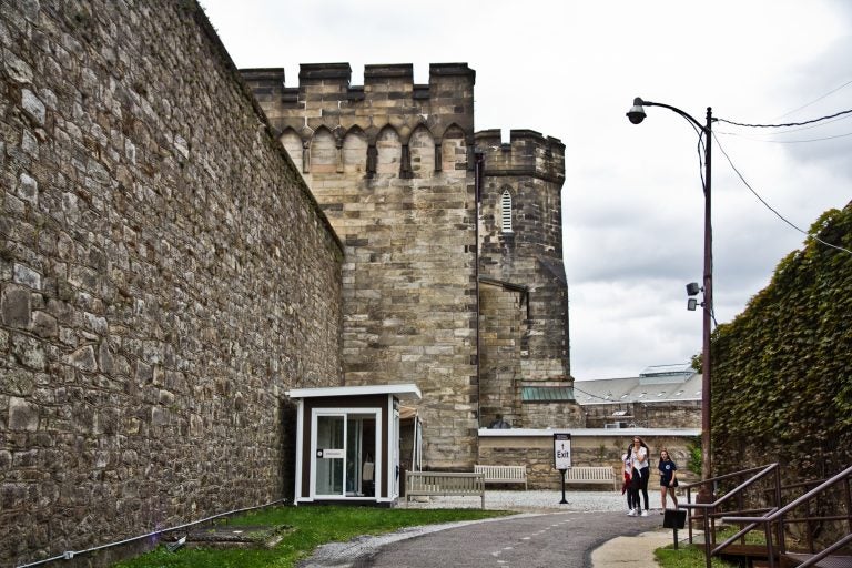 A view of the exterior of the Eastern State Penitentiary.