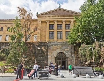 The north entrance of the Philadelphia Museum of Art reopened Wednesday. (Kimberly Paynter/WHYY)