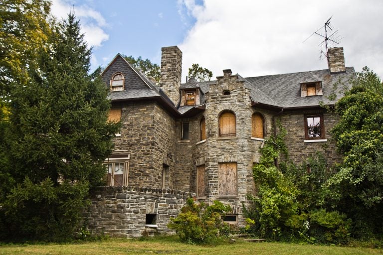 A historic home in need of repair on Upland Way in Overbrook