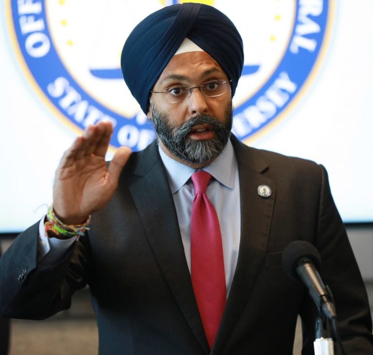 New Jersey Attorney General Gurbir Grewal holds a press conference in Newark, N.J. on Friday, Sept. 27, 2019. (Office of the Attorney General/Tim Larsen)