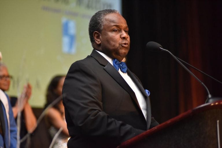 Cheyney University President Aaron Walton speaks at the 2019 Philadelphia UNCF Mayor’s Masked Ball. The embattled university recently received $60,000 in grants from the UNCF. (Ronald Gray/The Philadelphia Tribune)