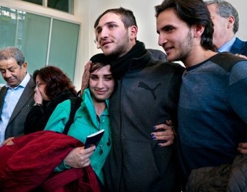 Syrian refugees arrive at John F. Kennedy International Airport in New York in 2017. (AP Photo/Craig Ruttle)