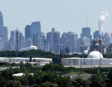 Smoke billows from the Philadelphia Energy Solutions Refining Complex in Philadelphia, Wednesday, June 26, 2019. (Matt Rourke/AP Photo)