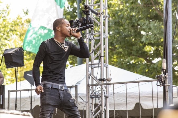 Calboy during the Made In America Music Festival on August, 31 2019, in Philadelphia. (Photo by Daniel DeSlover/Sipa USA)(Sipa via AP Images)