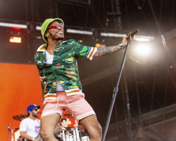 Brandon Paak Anderson of Anderson .Paak and The Free Nationals during the Made In America Music Festival on August, 31 2019, in Philadelphia. (Photo by Daniel DeSlover/Sipa USA)(Sipa via AP Images)