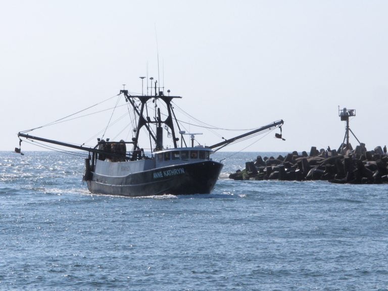 Ann Kathryn sails into the Manasquan Inlet