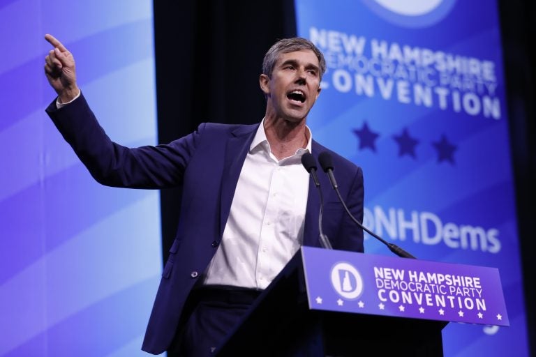 In this Sept. 7, 2019 file photo, Democratic presidential candidate former U.S. Rep. Beto O'Rourke, D-Texas, speaks during the New Hampshire state Democratic Party convention, in Manchester, NH. (Robert F. Bukaty/AP Photo)