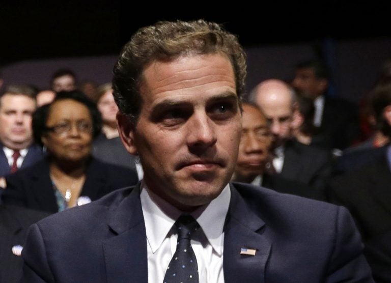 In this Oct. 11, 2012, file photo, Hunter Biden waits for the start of the his father's, Vice President Joe Biden's, debate at Centre College in Danville, Ky. (Pablo Martinez Monsivais/AP Photo, File)