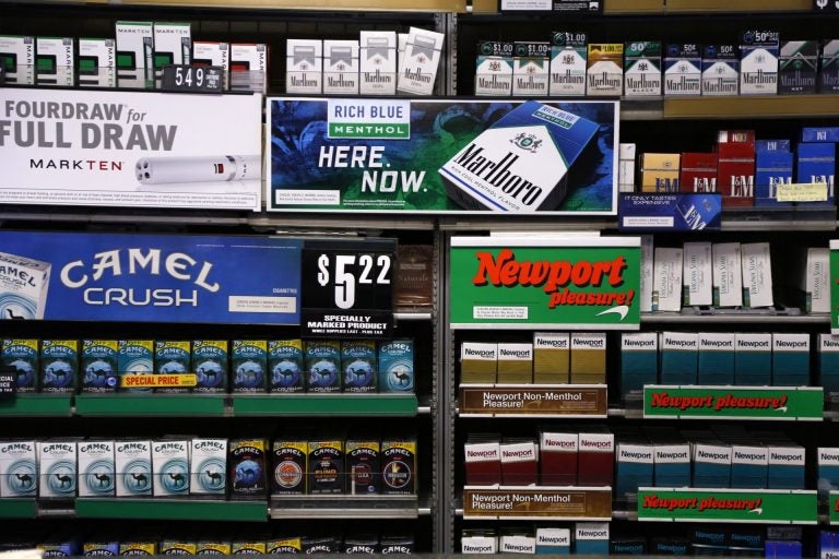 In this 2015 photo, several brands of cigarettes are on display. (Gene J. Puskar/AP Photo)