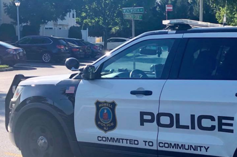 A Howell Township Police Department vehicle near the scene of the Sunday incident. (Howell Township Police Department)