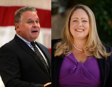 U.S. Rep. Chris Smith (left) and challenger Stephanie Schmid (right) (Mel Evans/AP Photo)