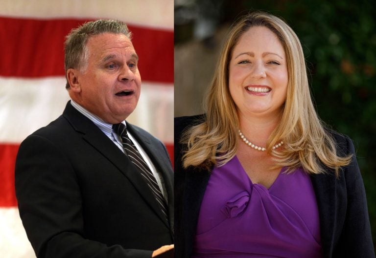 U.S. Rep. Chris Smith (left) and challenger Stephanie Schmid (right) (Mel Evans/AP Photo)