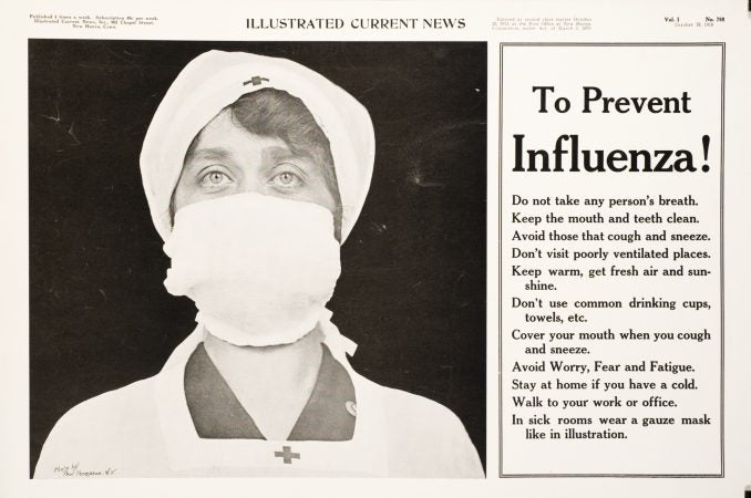 To Prevent Influenza! Illustrated Current News, New Haven, Conn., 1918. (U.S. National Library of Medicine)