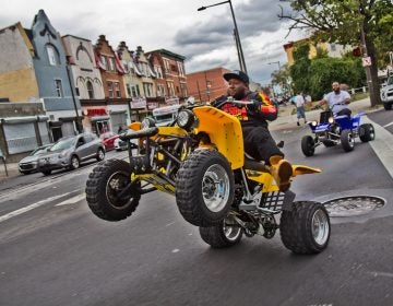 Montana, 33, has been riding dirt bikes and ATVs for more than two decades (KIMBERLY PAYNTER / WHYY)
