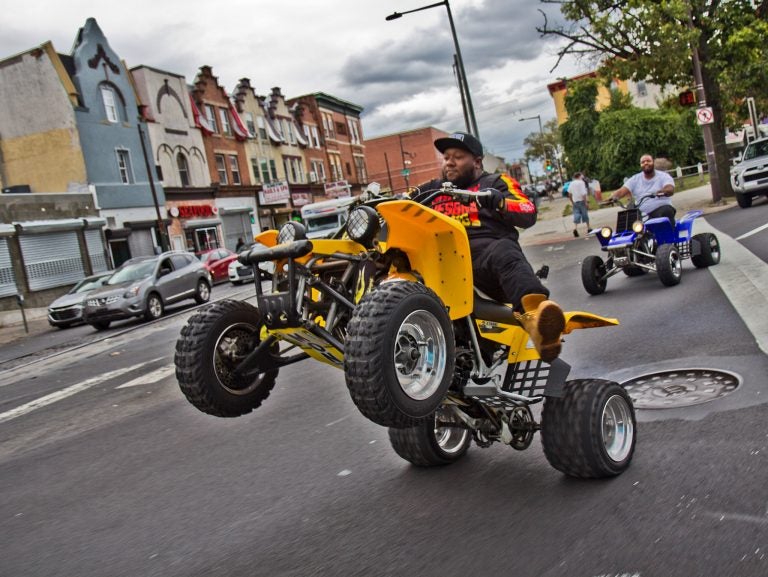 Montana, 33, has been riding dirt bikes and ATVs for more than two decades (KIMBERLY PAYNTER / WHYY)
