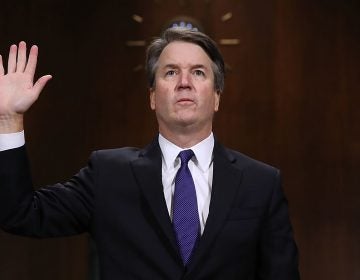 Judge Brett Kavanaugh is sworn in before testifying to the Senate Judiciary Committee during his Supreme Court confirmation hearing on Sept. 27, 2018. (Win McNamee/Getty Images)