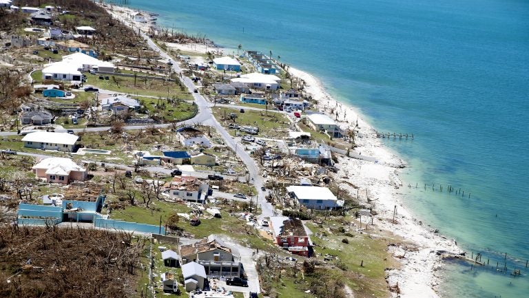 An aerial view shows damage after Hurricane Dorian on Great Abaco Island, Bahamas. (Jose Jimenez/Getty Images)