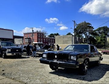 The local classic and American muscle car community gathers for a meet on a North Philadelphia, on Sunday. (Bastiaan Slabbers for Billy Penn)