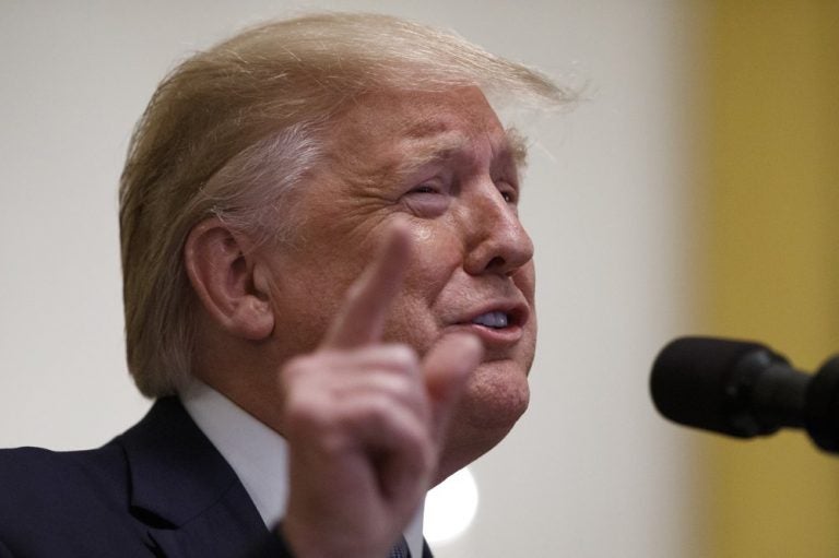 President Donald Trump speaks during the Young Black Leadership Summit at the White House in Washington, Friday, Oct. 4, 2019. (Carolyn Kaster/AP Photo)