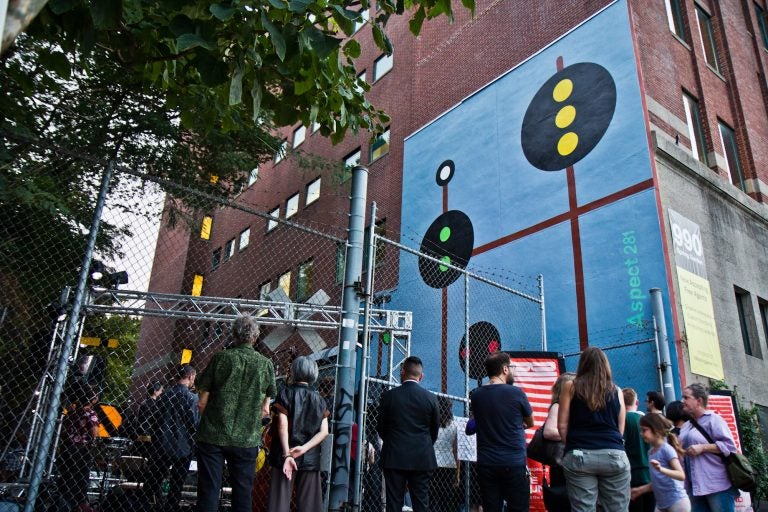 Aspect 281 at 990 Spring Garden Street is part of Site/Sound: Revealing the Rail Park, a public art festival. (Kimberly Paynter/WHYY)