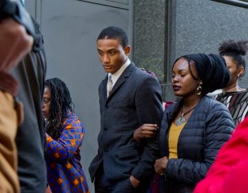 Defendant Michael White leaves court on Tuesday afternoon. (Kimberly Paynter/WHYY)