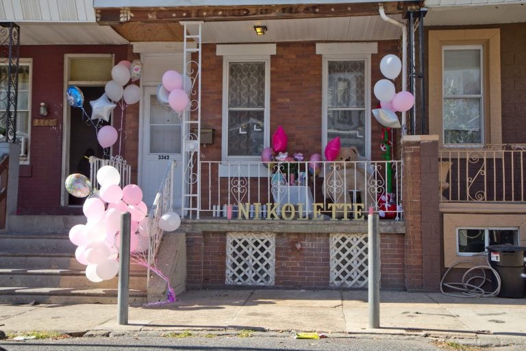 A 2 year-old was killed on Water Street in Kensington when a gunman shot through the front windows into her family’s living room (Kimberly Paynter/WHYY)