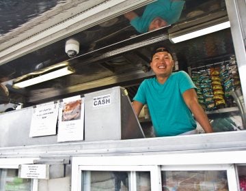 Vu Ho is the owner of Ethan's Food Truck. (Kimberly Paynter/WHYY)