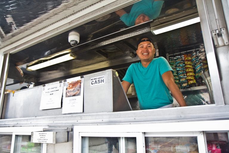 Vu Ho is the owner of Ethan's Food Truck. (Kimberly Paynter/WHYY)