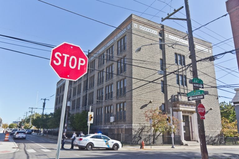 The former John F Reynolds school building will receive environmental testing as part of a grant form the federal EPA to the PHA. (Kimberly Paynter/WHYY)