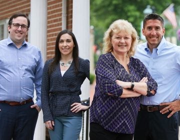 Democratic candidates (from left) Mark Natale and Gina LaPlaca and Republicans (from right) Ryan Peters and Jean Stanfield are vying to represent the 8th District in New Jersey's state Assembly. (Photos from candidates' Facebook pages)