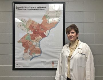 Debra D'Aquilante, an infectious disease specialist at Corizon Health, is heading the new hepatitis C treatment effort at the Philadelphia Department of Prisons. (Nina Feldman/WHYY)