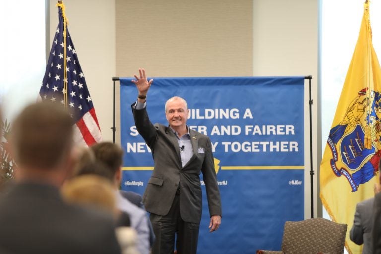 Governor Phil Murphy on the one-year anniversary of the release of his economic vision plan at Rowan University on October 1, 2019. (Edwin J. Torres/Governor's Office)