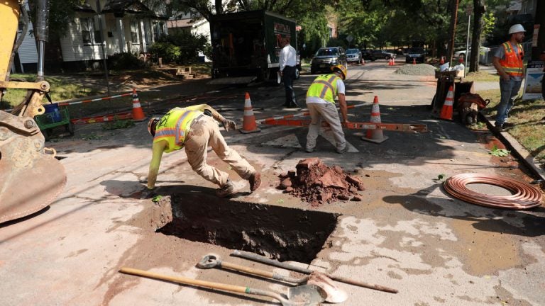 Replacing lead service lines in Newark.(Governor's Office)