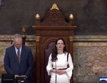 State Rep. Stephanie Borowicz delivers an invocation on March 25, 2019, in the state House. (Screenshot from video)