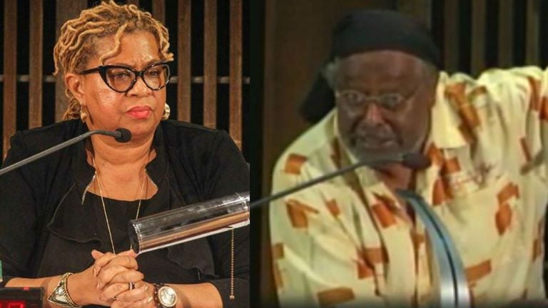 Hanifa Shabazz, (left), violated Dion Wilson’s legal right to address City Council, the Attorney General’s Office ruled. (City of Wilmington)